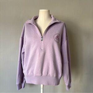 Pajar Lavender Quarter Zip Sweater Women’s Medium Cozy Mock Neck Pullover